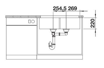 Blanco Villae Farmhouse 80 dobbelt køkkenvask i porcelæn Blanco Villae Farmhouse 80 dobbelt køkkenvask i porcelæn