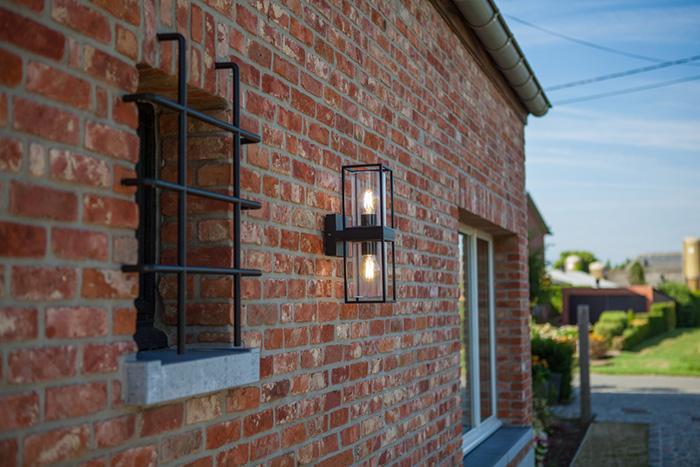 Lutec Tradition Flair dobbelt udend&oslash;rslampe til v&aelig;g - Mat sort