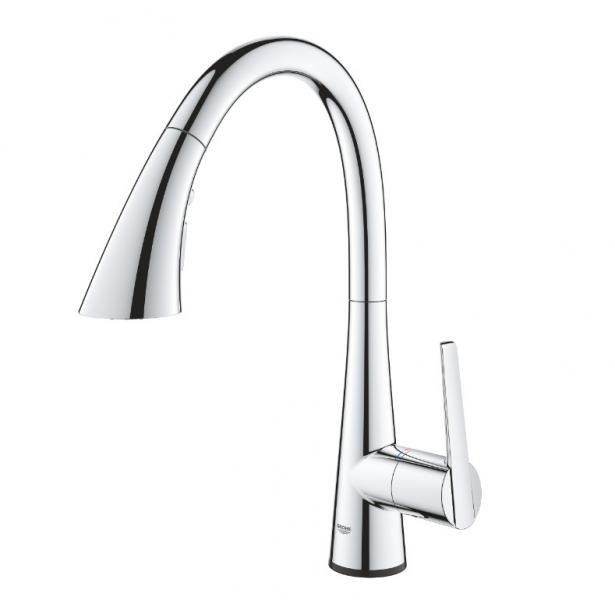 Grohe Zedra Touch elektronisk k&oslash;kkenarmatur m/udtr&aelig;ksbruser - Krom