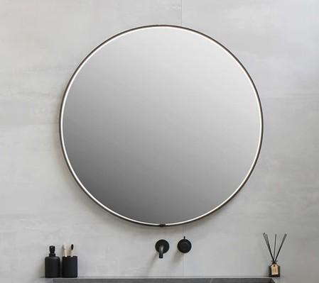 Sanibell Ink SP24 rundt spejl m/lys, varme og sensor &Oslash;60 - Mat sort