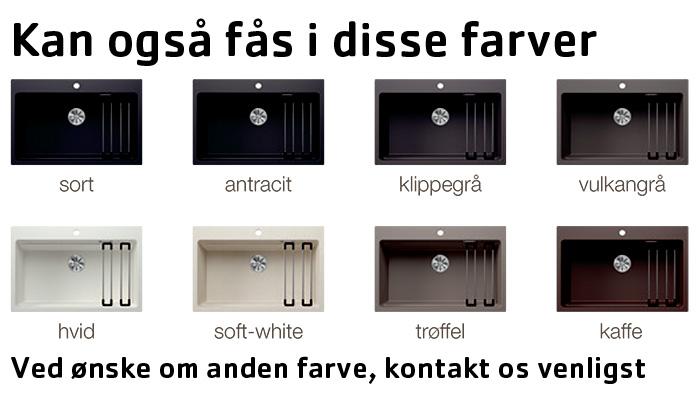 Blanco Subline 500-U k&oslash;kkenvask m/Linus k&oslash;kkenarmatur - Soft white