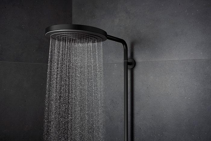 hansgrohe Pulsify S Puro 260 Showerpipe 1jet m/EcoSmart, EcoStat Fine og 3jet h&aring;ndbruser - Mat sort