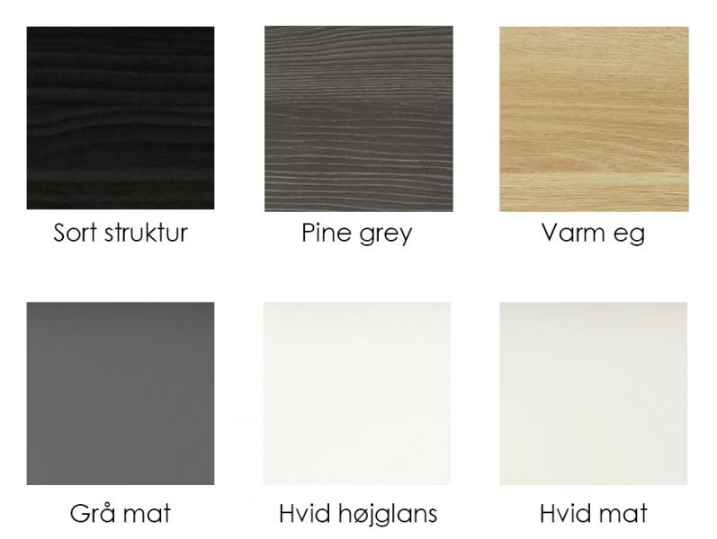 Dansani Mido+ 80 m&oslash;bels&aelig;t m/Amber m&oslash;belvask - Sort struktur