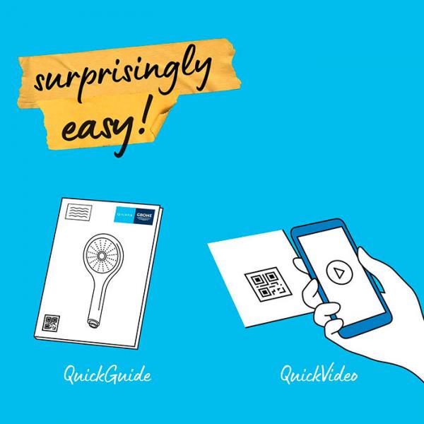 Grohe Vitalio Start 110 håndbruser 2 sprays inkl. bruseslange Grohe Vitalio Start 110 håndbruser 2 sprays inkl. bruseslange