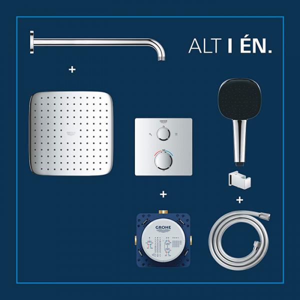 Grohe Precision Cube komplet brusesystem til indbygning Grohe Precision Cube komplet brusesystem til indbygning